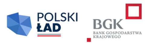 Logo Polskiego Ładu i Banku gospodarstwa krajowego